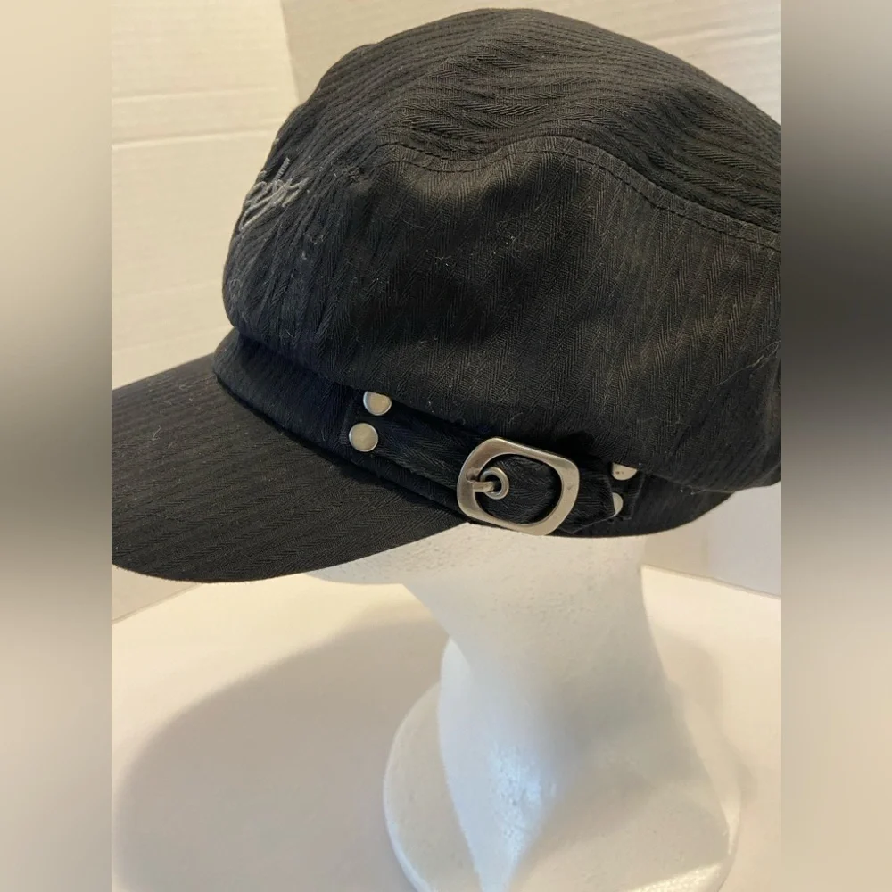 Harley Davidson Women’s Embroidered Logo Cabbie Cadet Cap/Hat Black Small - Picture 5 of 12